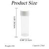 12Pcs 25ML Empty Clear Plastic Test Tubes with White Screw Caps Refillable Sample Bottles Candy Spices Beads Cosmetic Storage Container Vial Jars for Experiments Party view 2