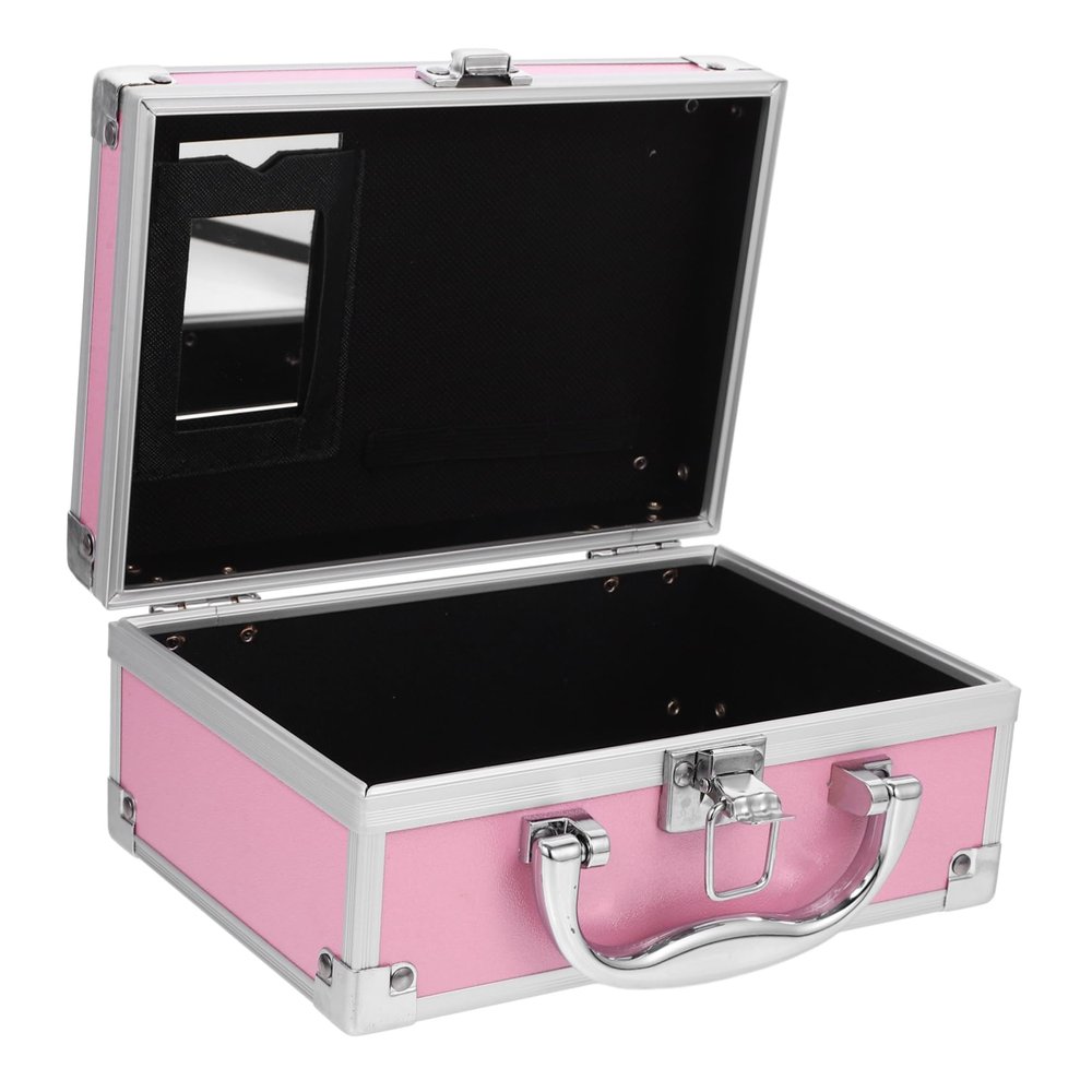 CALLARON Aluminum Alloy Portable Makeup Case Organizer Combination Lock Compact Travel Cosmetic Storage Box for Professionals and Makeup Enthusiasts Shockproof and Secure