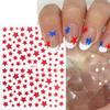 4th of July Nail Stickers Independence Day Stars Nail Art Stickers 3D Self-Adhesive Star Design Nail Decals Red Blue Silver Star Acrylic DIY Nails Decoration Accessories for Holiday 6 Sheets view 4