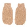 PartyKindom 2pcs Cleaner Bath Gloves Ramie Jute Shower Scrubbers Body Brush Glove for Exfoliating Massaging view 1