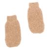 PartyKindom 2pcs Cleaner Bath Gloves Ramie Jute Shower Scrubbers Body Brush Glove for Exfoliating Massaging view 3