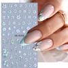 Flower Nail Stickers for Nail Art 5D Embossed Flower Nail Decals Self-Adhesive Daisy Floral Design Sticker Summer Spring Nails DIY Manicure Decoration Accessories for Women Acrylic Nails view 3