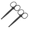 DEARMAMY 2pcs Rounded Scissors for Eyebrows Facial Hair and Nose Hair Trimming to Use Beauty Tools for Men and Women view 1