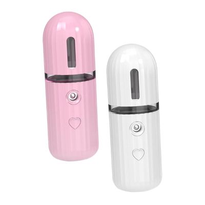 CALLARON 2pcs Spray Meter Facial Mister Handy Hydrating Mist Sprayer Travel Atomizer Multi-Functional Facial Mister Moisturizing Handy Mist Sprayer Humidifier Abs
