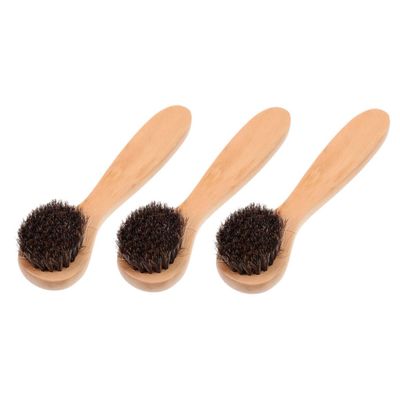 EPIGEIST 3pcs Soft Bristle Face Cleaning Brush for Gentle Exfoliation and Deep Cleansing Portable Wood Handle Facial Brush for Men and Women for Daily Skincare Routine