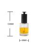 30ML Glass Dropper Transparent Bottles with Frosty Black T-shaped cap with Glass Pipette with threaded 20/415 for Essential Oils, Leak Proof Travel Bottles, Set of 12 (High) view 2