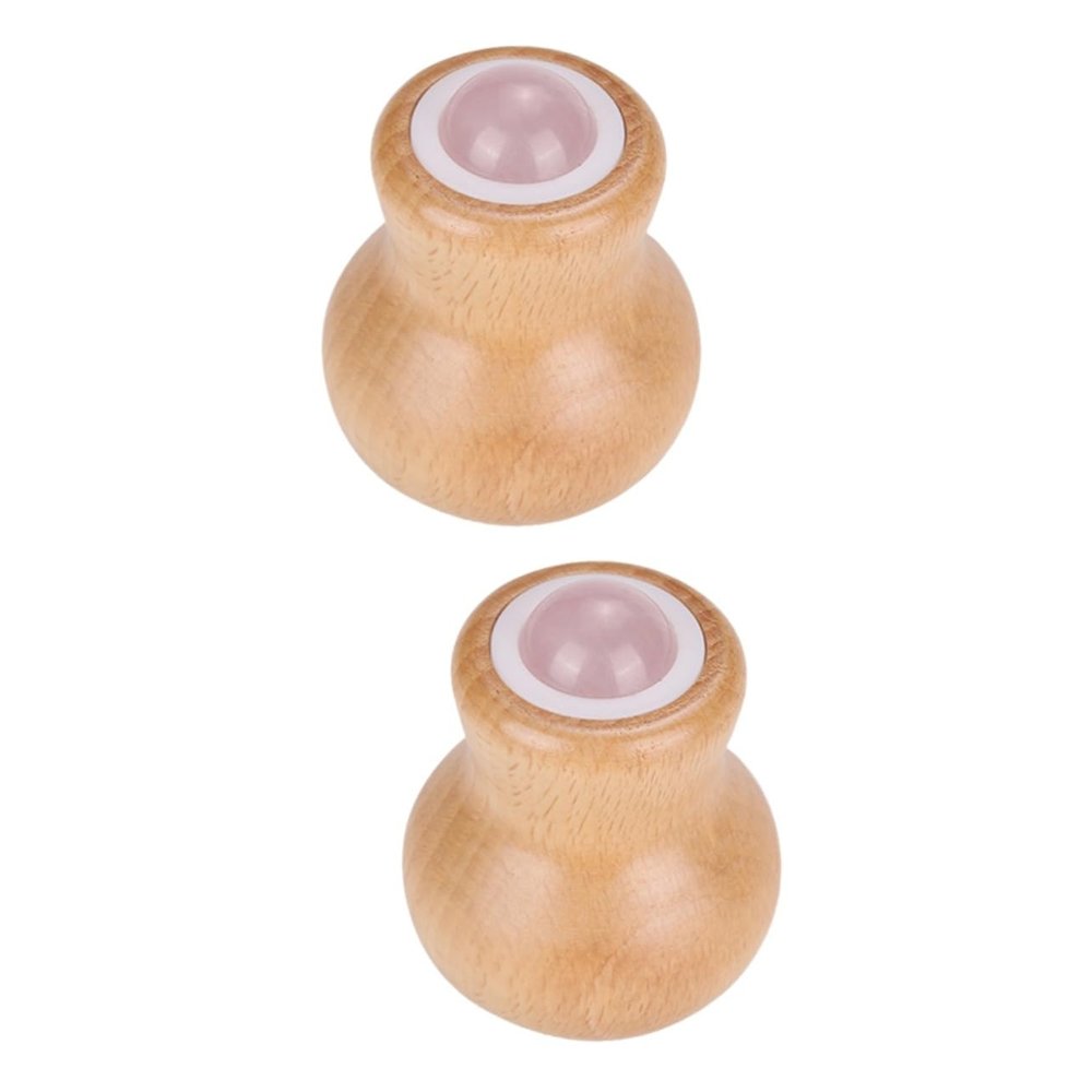 CALLARON 2pcs Jade Roller for Face Massage Portable Skin Care Tool for Soothing Neck Hands and Legs Ice Rolling Massage Device for Relaxation and Reducing Puffiness Natural and
