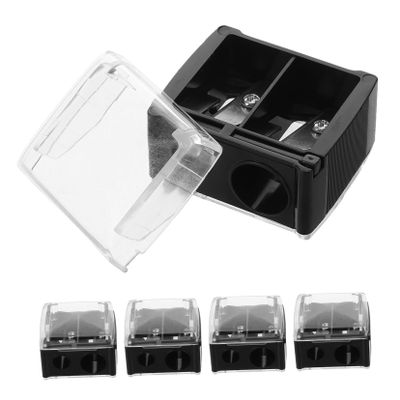 EPIGEIST 5pcs Dual Holes Makeup Pencil Sharpener Portable Manual Sharpener for Eyebrow Lipstick Eyeliner for Travel and Office Use Precision Trimming for Application