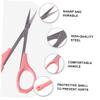 CALLARON 6pcs Beauty Scissors Precision Eyebrow and Eyelash Trimmers Curved and Straight Designs for Easy Grooming and Daily Use Portable and Lightweight for view 2