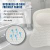 Bath Pillow Bathtub Pillow, Thick Padded Ergonomic Bathtub Headrest for Tub Neck and Back Support with Soft 4D Mesh Fabric and Six Non-Slip Suction Cups, Bath Pillows for Bath Accessories view 4