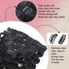 Deep Wave Clip in Hair Extensions Real Human Hair 14 Inch Deep Curly Clip ins for Women Invisible Seamless Remy Human Hair Clips in Extensions 8pcs 100g/3.5oz 20 Clips Double Weft Natural Black view 2