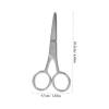 ERINGOGO 2pcs Stainless Steel Eyebrow Scissors for Precision Trimming Small Grooming Scissors for Eyebrows Nose Hair and Beard Compact Grooming view 2