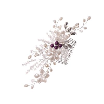 CALLARON 1pc Wedding Hair Comb for Bride and Bridesmaids Chic Floral Design Side Comb Accessory for Special Occasions Lightweight and Comfortable