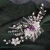 CALLARON 1pc Wedding Hair Comb for Bride and Bridesmaids Chic Floral Design Side Comb Accessory for Special Occasions Lightweight and Comfortable view 2
