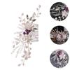 CALLARON 1pc Wedding Hair Comb for Bride and Bridesmaids Chic Floral Design Side Comb Accessory for Special Occasions Lightweight and Comfortable view 3