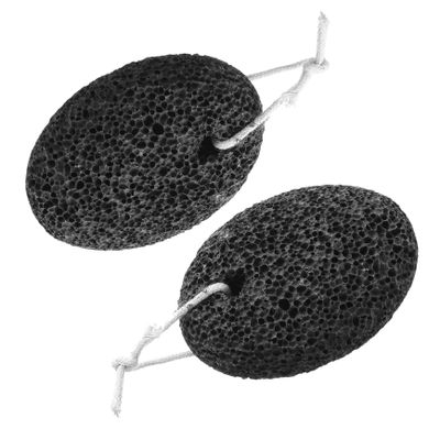 FOYTOKI 2pcs Pumice Stone Foot File for Dead Skin Removal Ergonomic Callus Remover for Smooth Heels Natural Exfoliation Tool for Home Pedicure and Spa Care