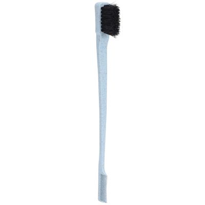 Unique Cosmetics Brush Double Headed Eyebrow Brush for Eyelash Comb and Eyebrow Trim, Hairdressing Business, Wheat Straw Material (Blue)
