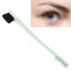 Unique Cosmetics Brush Double Headed Eyebrow Brush for Eyelash Comb and Eyebrow Trim, Hairdressing Business, Wheat Straw Material (Green) view 3