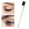 Unique Cosmetics Brush Double Headed Eyebrow Brush for Eyelash Comb and Eyebrow Trim, Hairdressing Business, Wheat Straw Material (Green) view 4