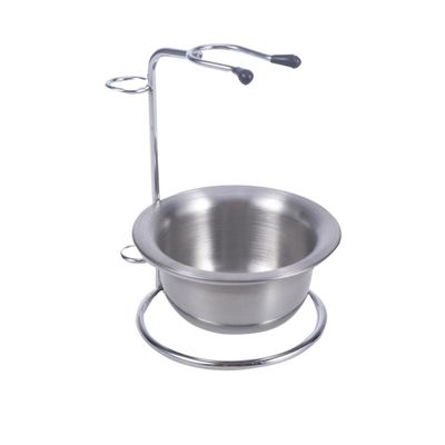 PACKOVE Shaving Stand with Bowl for and Brush Storage Fit for Models Silver Design for Organized Grooming Essentials