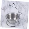 PACKOVE Shaving Stand with Bowl for and Brush Storage Fit for Models Silver Design for Organized Grooming Essentials view 4