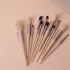 12pcs Cream Wind Full Set Soft Hair Eye Shadow Brush Loose Powder Brush Blush Brush Beauty Makeup view 4