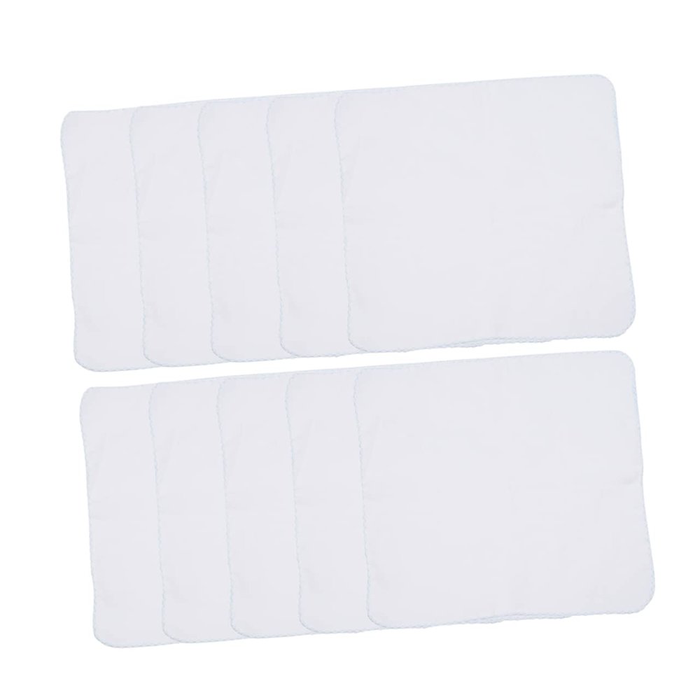 Happyyami 10pcs Cotton Gauze Towels Double-layer Feeding and Makeup Remover Towels Lock Edges Soft and Absorbent for Newborns and Toddlers