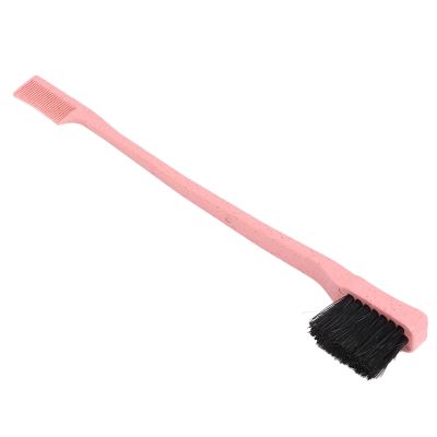 Unique Cosmetics Brush Double Headed Eyebrow Brush for Eyelash Comb and Eyebrow Trim, Hairdressing Business, Wheat Straw Material (Red)
