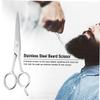PartyKindom Professional Beard Scissors Stainless Steel for Barbers Eyebrow Mustache Trimming Hairdressing Tool Compact Easy to Use view 4