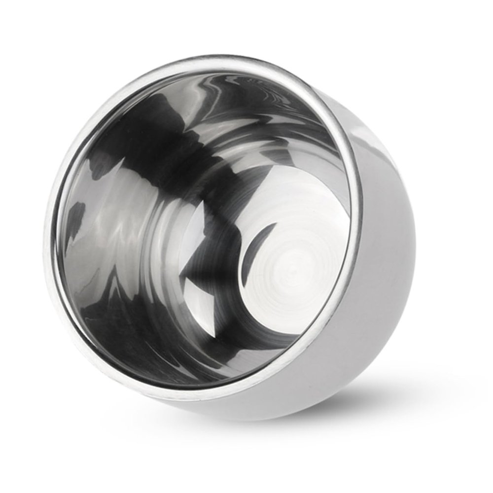 CALLARON Stainless Steel Shaving Bowl Shaving Soap Cup for Men Razor Accessory Smooth Design Easy to Store Use for Daily Grooming