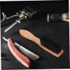 CALLARON Ergonomic Handle Beard Brush Comb Styling Tool for Men Portable Wooden Hair Mustache Brush view 4