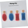 PACKOVE 4pcs Silicone Body Shampoo Brush Dual-Sided Scrubber for Body Scalp Massage Bristles Convenient Hanging Design for Shower Bath view 4