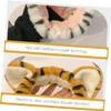 Healeved 2pcs Cute Plush Tiger Ears Headband Makeup Headbands for Women Spa Face Wash Stretchy Workout Hairband view 2