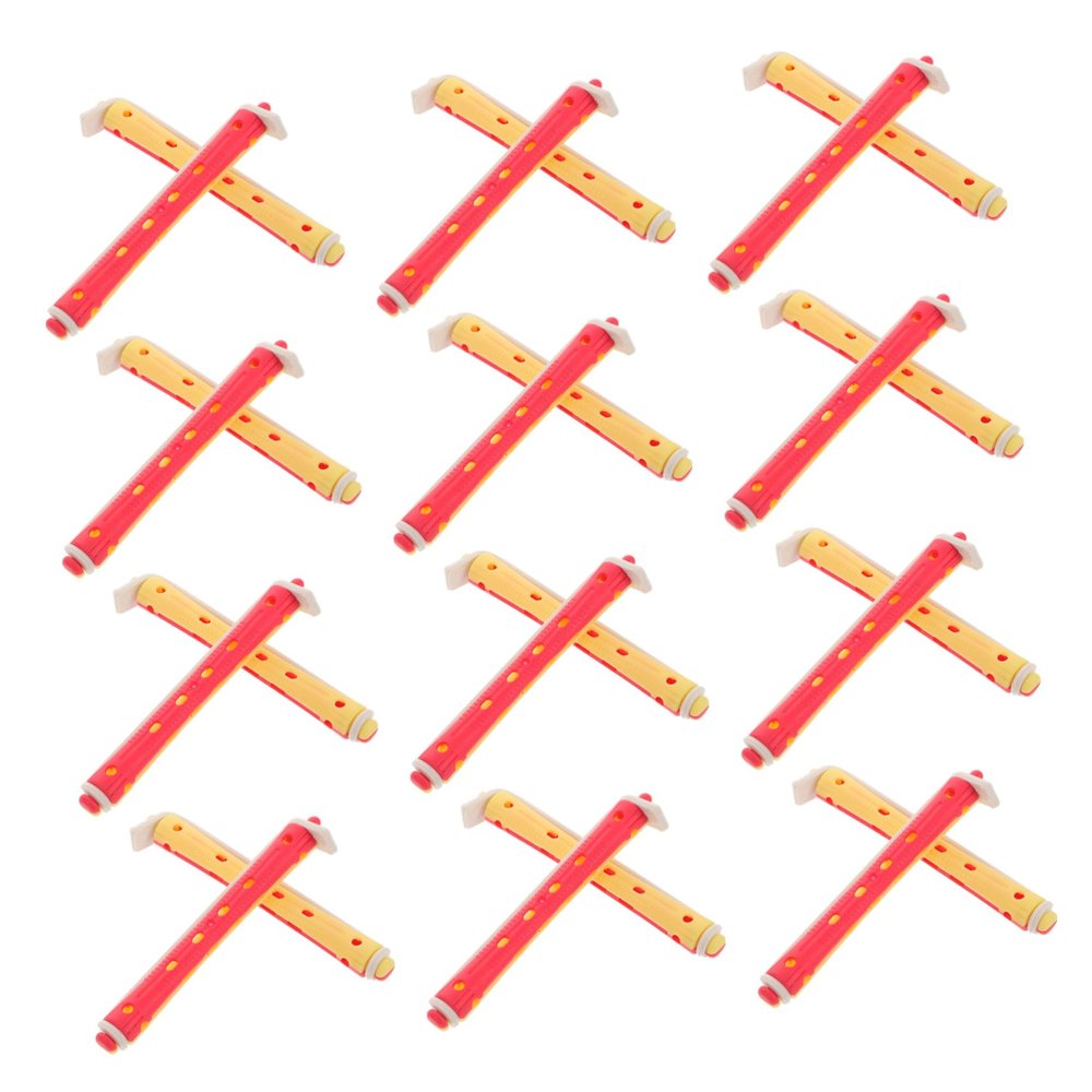 LOLIPPYY 24pcs Heatless Curling Rods Hair Perm Rollers for Home Salon Hair Styling Accessories