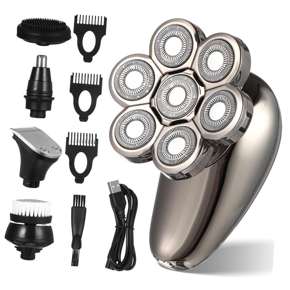 FOYTOKI Professional Electric Shaver Bald Head Trimmer Facial Hair Trimmer Hair Removal Manscape Men Electric Razor Travel Shaver
