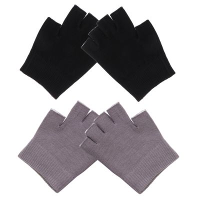 CALLARON 2pairs Fingerless Moisturizing Gloves Rough Hand Gloves Night Repair Spa Moisturizing Beauty