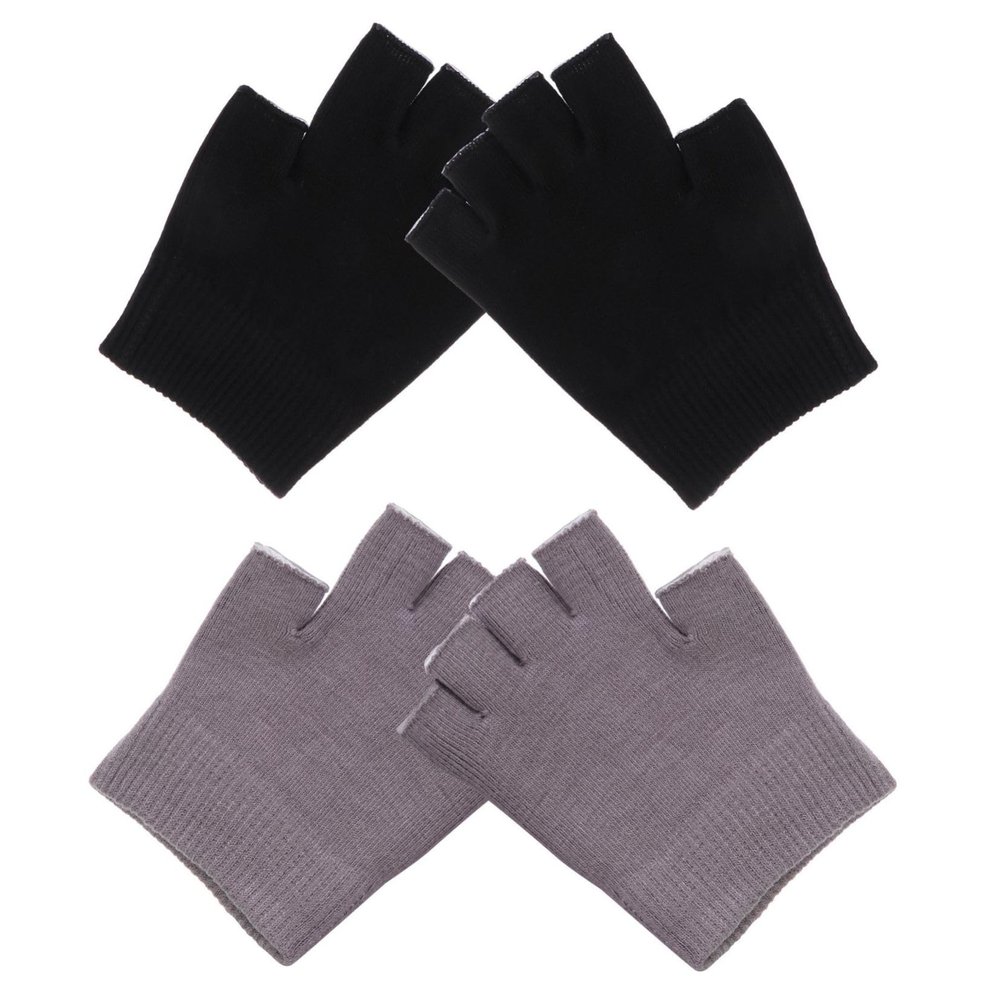 CALLARON 2pairs Fingerless Moisturizing Gloves Rough Hand Gloves Night Repair Spa Moisturizing Beauty