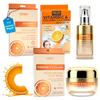 Azure Vitamin C Skincare Bundle: Dermatologist-tested Face Moisturizer, Under Eye Pads, Collagen Masks & Serum. Hydrates, firms, and reduces dark spots for glowing, youthful skin. Made in Korea view 1