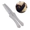 Beaupretty Men's Stainless Steel Beard Comb Hair Comb Anti-static Folding Barber Tool Beard Brush Set view 1