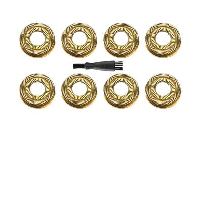 8 PCS Head Shaver Replacement BladesCompatible For SKULL SHAVERPitbull Carver PRO 4 Head Electric Razor Replacement Head(8 Pcs GOLD)