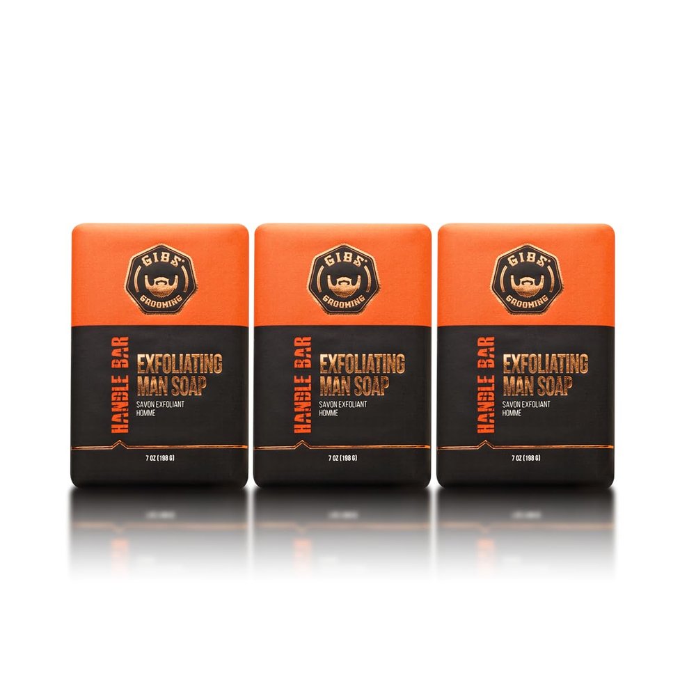 GIBS Handle Bar, Exfoliating, Long-Lasting, Citrus, 7oz Bar Soap (3PACK)