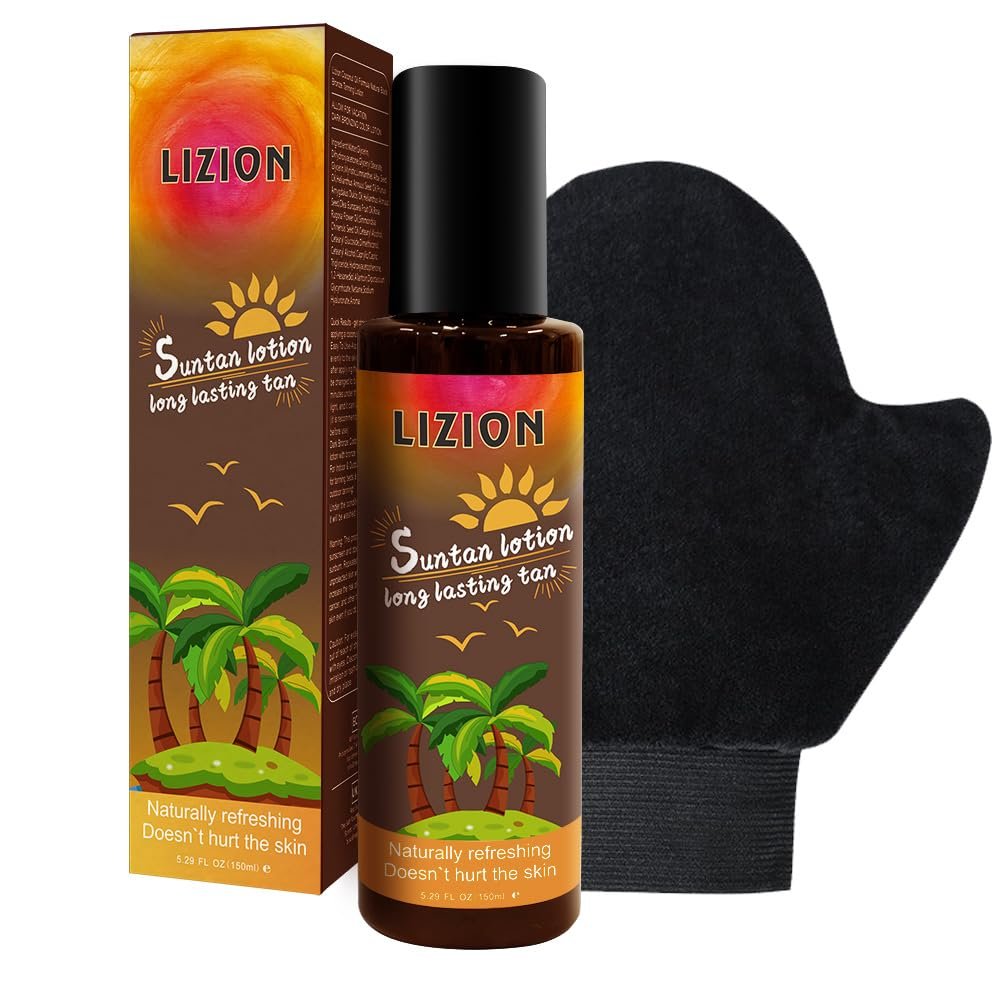 Natural Sunless Tanning Lotion, Whole Body Self Tanner, Moisturize the Skin, Multiple Plant Ingredients, Mild Formula-5.29 FL.OZ