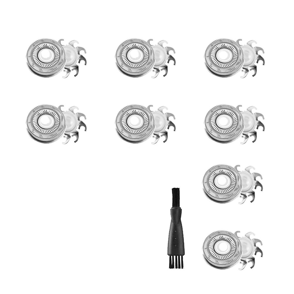 8 PCS Head Shaver Replacement BladesCompatible For SKULL SHAVERPitbull Carver PRO 4 Head Electric Razor Replacement Head(8 Pcs SILVERY)