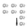 8 PCS Head Shaver Replacement BladesCompatible For SKULL SHAVERPitbull Carver PRO 4 Head Electric Razor Replacement Head(8 Pcs SILVERY) view 1