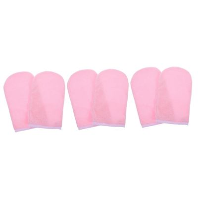 DEARMAMY 3pairs Spa Moisturizing Gloves Comfortable Paraffin Wax Mitts for Hand Care Reusable for Lightweight Design for Extended Use