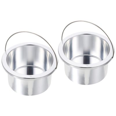 ARTIBETTER 2pcs Aluminum Wax Pot Candle Making Pot Hair Removal Wax Melting Container