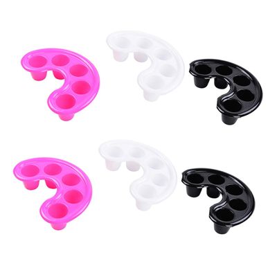 CALLARON Diy Manicure Set 6pcs 5-hole Nail Soaker Bowls for Soaking Cuticle Softening and Nail Art Removal