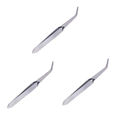 Beaupretty 3pcs Metal Nail Clip Tweezers for Nail Art Rhinestone Picker Tool Silver Professional Nippers for Home Salon Use Precision for Clipping and Decorating