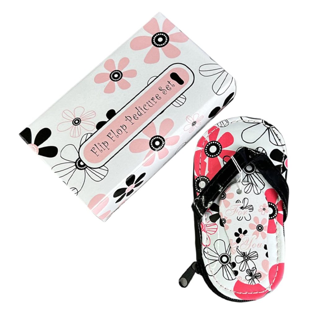 CALLARON Nail Manicure Kit Professional for Women Flower Slippers Nail Clippers Portable Set