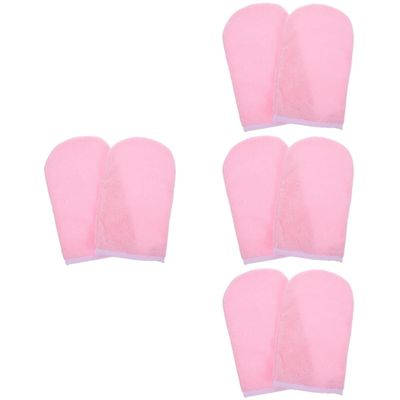 DEARMAMY 4pairs Paraffin Wax Moisturizing Gloves for Home Comfortable Hand Masks for Dry Skin Care and Paraffin Bath Skin-friendly Design